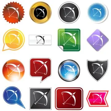 Multiple buttons - sagittarius Stock Illustration