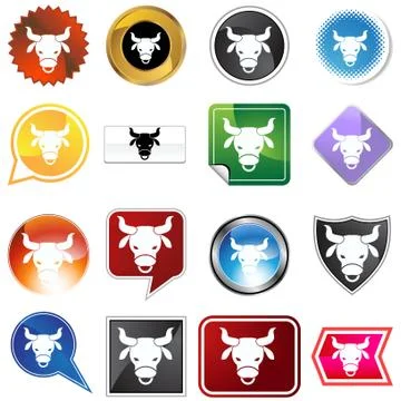 Multiple buttons - taurus Stock Illustration