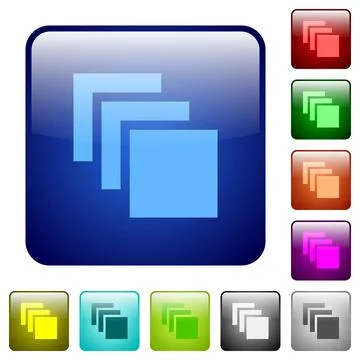 Multiple canvases color square buttons 库存插图
