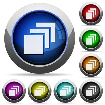 Multiple canvases round glossy buttons 库存插图