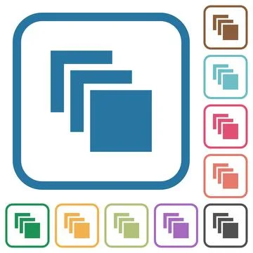 Multiple canvases simple icons Stock Illustration