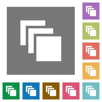 Multiple canvases square flat icons Stock Illustration