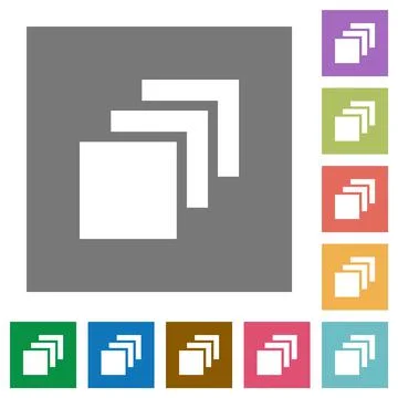 Multiple canvases square flat icons Stock Illustration