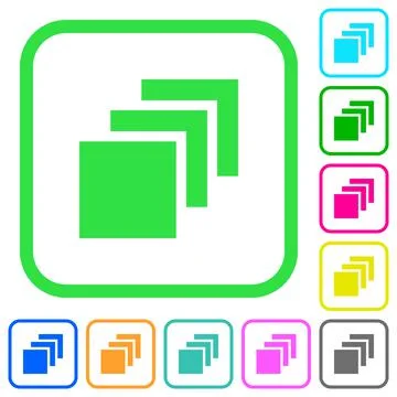 Multiple canvases vivid colored flat icons Stockillustratie