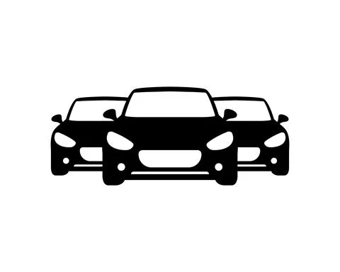 Multiple car icon. Car park symbol isolated on white background. Vector EPS10 Stock Illustration