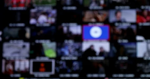 Multiple Channels On TV Stock-Footage 129687939