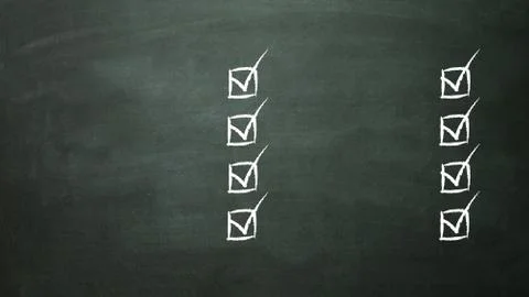 Multiple choice selection list Illustrazione stock