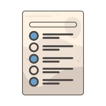 Multiple Choice Survey illustration Illustrazione stock