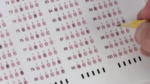 Multiple choice test / finishing up - HD Stock-Footage 5299101