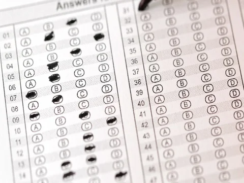 Multiple choice test Stock Footage 80436163