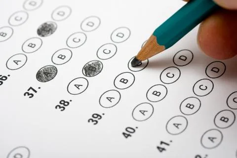 Multiple choice test Stock Photos