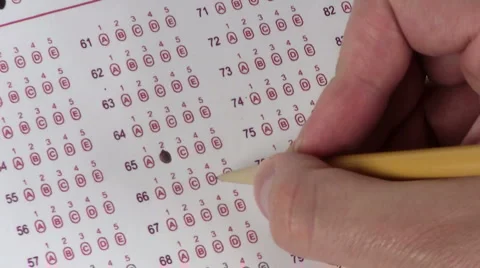 Multiple choice test pick #3 - HD Stock Footage 5298973