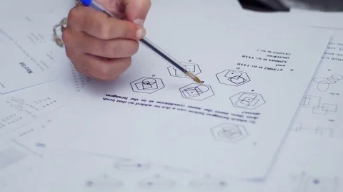 Multiple choice Test- Student doing exam Stock-Footage 78250430