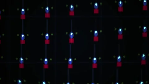 Multiple Christmas lights on strings. Video stock 335113509