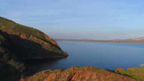 Multiple cinematic drone shots of Lake Argyle region, NT, Australia Stock-Footage 277926002