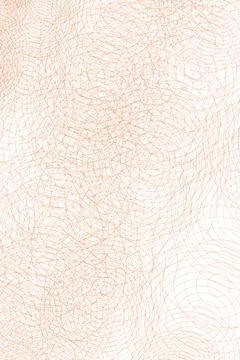 Multiple circle spiral shapes in orange color mixing on white background, abstra Stock Illustration