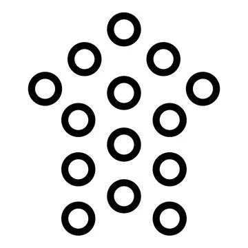 Multiple circles forming an upward arrow shape イラスト素材