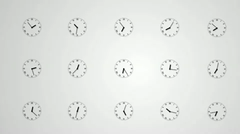 Multiple clocks Stock Footage 11842583
