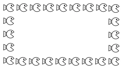 Multiple Clocks Pattern Icon Stock Footage 343508855