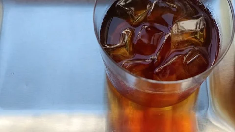 Multiple close-up shots of iced cold brew coffee Stock Footage 344747702