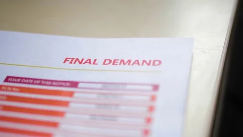 Multiple close up shots of parking ticket letter Stock Footage 78384318