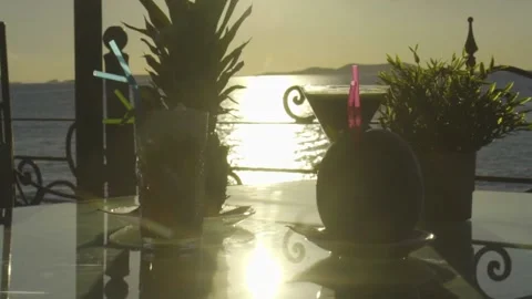 Multiple cocktails on a table Stock Footage 140053118