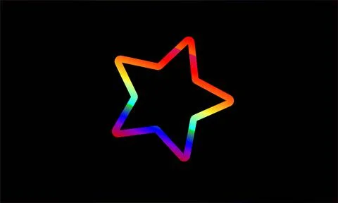 Multiple color star vector with black background - Art &amp; Illustration イラスト素材