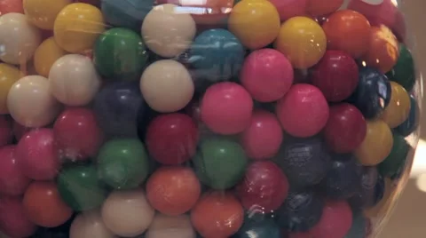 Multiple Colored Gumballs in Machine Video stock 44788390