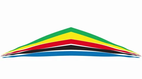 Multiple colorful lines on right and left side on the white screen frame. Sh Stock Footage 262693778