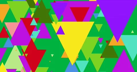 Multiple colorful triangular shapes against copy space on transparent background Stock Footage 318379842