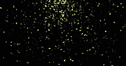 Multiple colorfull confetti. Confetti in the night. Confetti show. 4K video Stock Footage 106668779