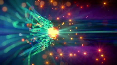 Multiple Colors Ribbons Glowing Star Versions   Motions BackgroUnds Stock Footage 263034696