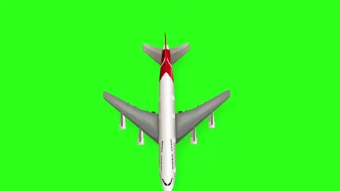 Multiple Commercial Airplanes Falling Vertically on Green Screen Background Stock Footage 345037640