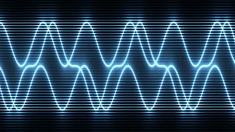 Multiple Complex Tiered Waveforms Building Interaction Interference Pattern Stock-Footage 143906117