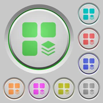Multiple components push buttons Illustrazione stock