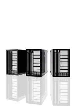 Multiple computer servers Stock Illustration