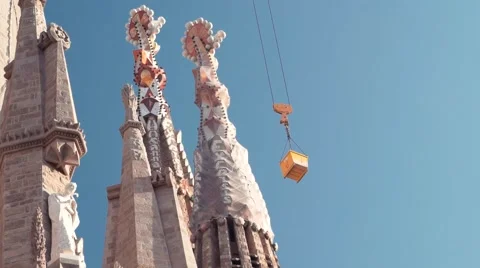 Multiple cranes working on huge construction site Stock Footage 67615171