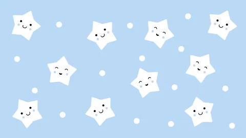 Multiple Cute White Stars Scattered Pattern Stock Footage 336838355