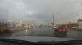 Multiple dash-cam sequences of powerful lightning strikes while driving HD 影片