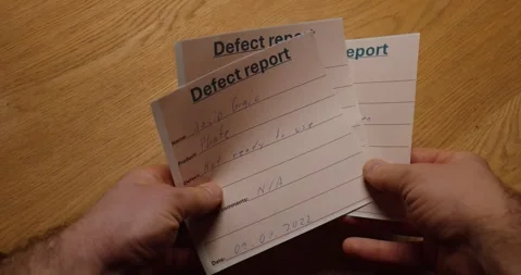 Multiple Defect Reports – Quality Management Documentation Stock Footage 330857159