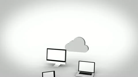 Multiple devices connected to a cloud 動画素材 11430060