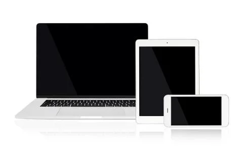 Multiple devices for responsive web advertisement Foto stock