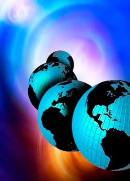 Multiple dimensions, conceptual artwork Stock Illustration