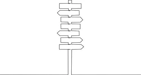 Multiple directional signpost Vector Stock Illustration