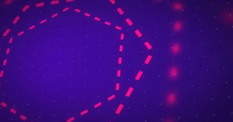 Multiple dotted technology benzene rings hexagons moving cyber computer bg... Illustrazione stock