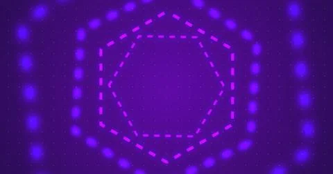 Multiple dotted technology benzene rings hexagons moving cyber computer bg... Stockillustratie