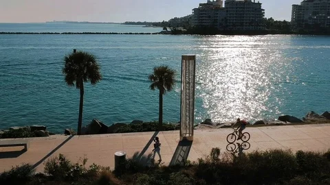 Multiple drone shots over Miami Beach, Florida Stock Footage 101690740