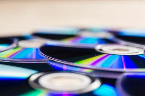 Multiple dvd disks Stock Photos