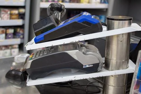 Multiple edc machine for various payment cards Stock Photos
