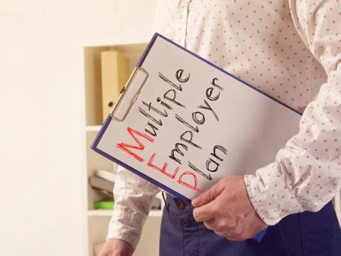 Multiple Employer Plan MEP is shown on the conceptual business photo Stock Photos